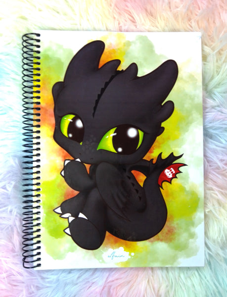 Cute Toothless Desdentado notebook cuaderno A5