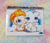 Cute Hercules and Pegasus notebook cuaderno A5