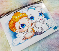 Cute Hercules and Pegasus notebook cuaderno A5