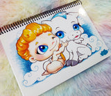Cute Hercules and Pegasus notebook cuaderno A5