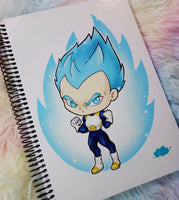 Cute Vegeta SS Blue notebook cuaderno A5