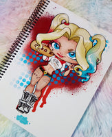 Cute Harley Quinn notebook cuaderno A5