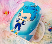 SS Blue Vegeta cute mug taza