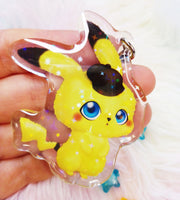 Cute Detective Pikachu Keychain LLavero
