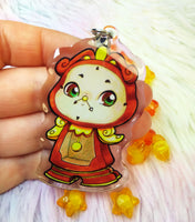 Cute Ding Dong Cogsworth Keychain LLavero