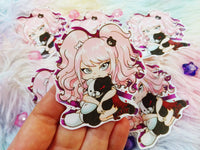 Cute Junko and Monokuma Pegatina Sticker