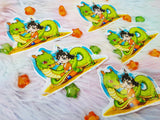 Cute Goku and Shenron Pegatina Sticker
