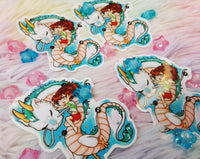 Cute Haku and Chihiro Pegatina Sticker