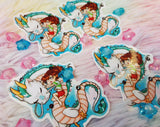 Cute Haku and Chihiro Pegatina Sticker