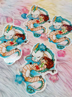 Cute Haku and Chihiro Pegatina Sticker