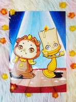 Postal Lumiere and Cogsworth postcard