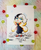 Postal cute Cruella postcard