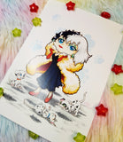 Postal cute Cruella postcard