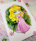 Postal Aurora cute postcard