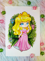 Postal Aurora cute postcard