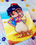 Postal Aladdin cute postcard