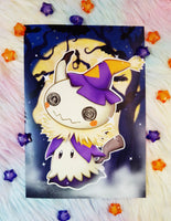 Postal Halloween Mimikyu cute postcard