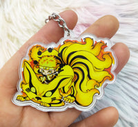 Cute Naruto and Kurama Six path Keychain LLavero