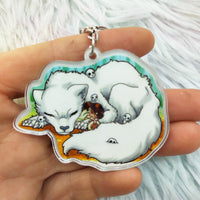 Cute Mononoke and Moro Keychain LLavero