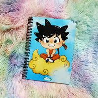 Cute Child Goku on Kinton cloud notebook cuaderno A5