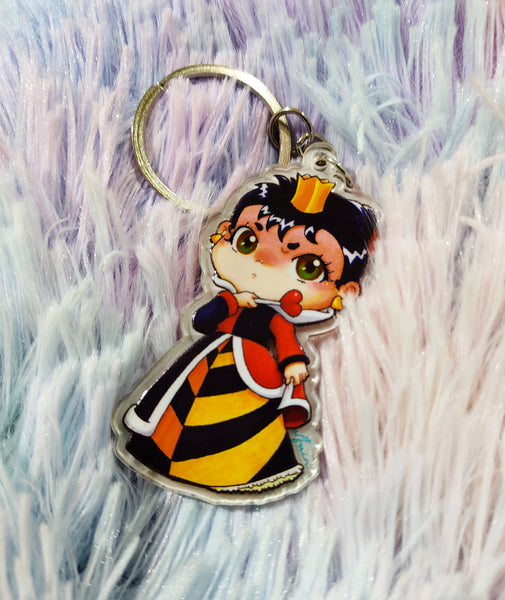 Cute Queen of hearts Keychain LLavero