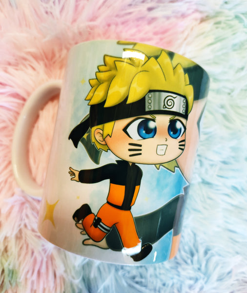 Running Naruto mug taza