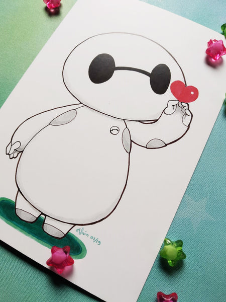 Print Baymax lámina A4