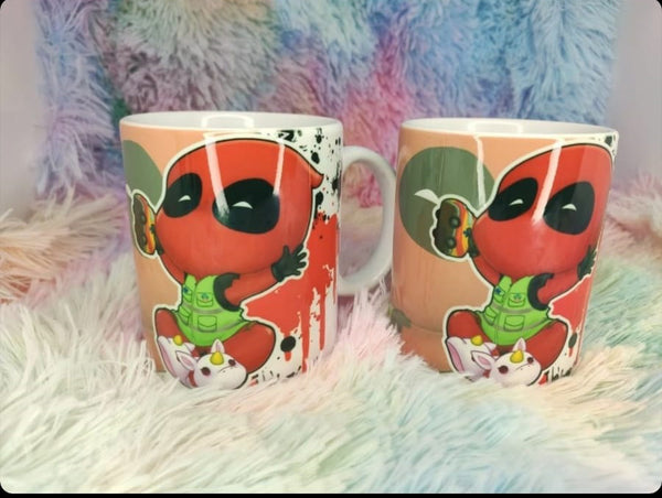Cute baby Deadpool SAMUR mug taza