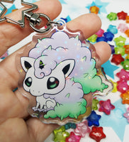 Keychain Llavero Ponyta Galar holo