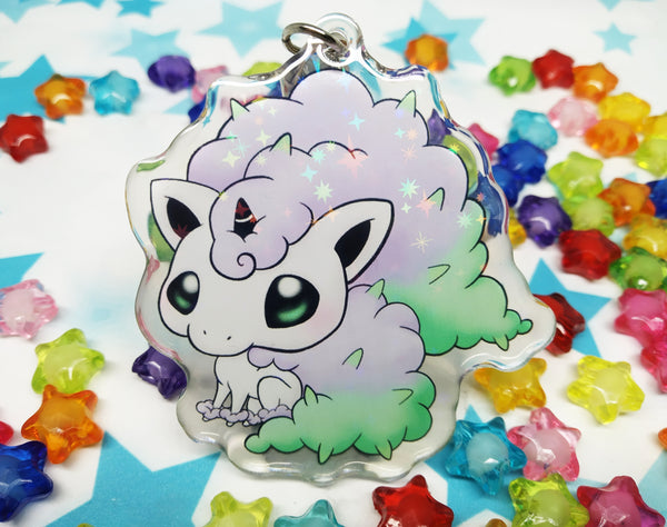 Keychain Llavero Ponyta Galar holo