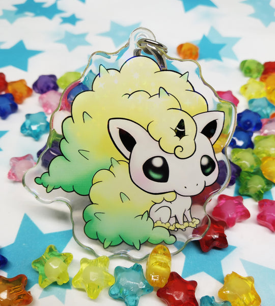 Keychain Llavero Ponyta Galar Shiny holo