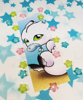 White Nightlight Bookmark Marcapáginas