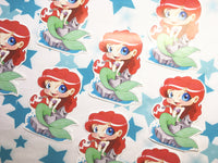 Pegatina papel sticker Sirenita