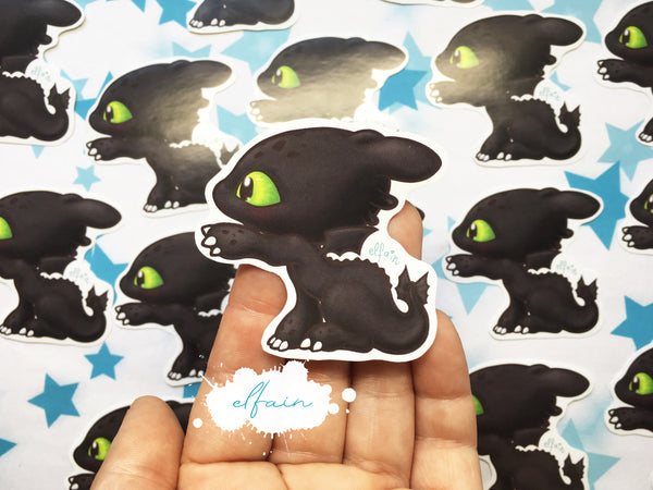 Pegatina papel Sticker Toothless Desdentado 2