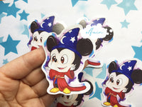 Pegatina papel sticker Mickey brujo