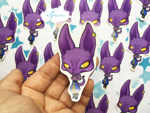 Pegatina papel sticker Beerus