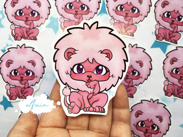 Pegatina papel sticker Lion