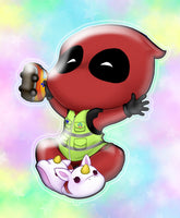 Cute SAMUR Deadpool Keychain LLavero PREORDER PREPEDIDO